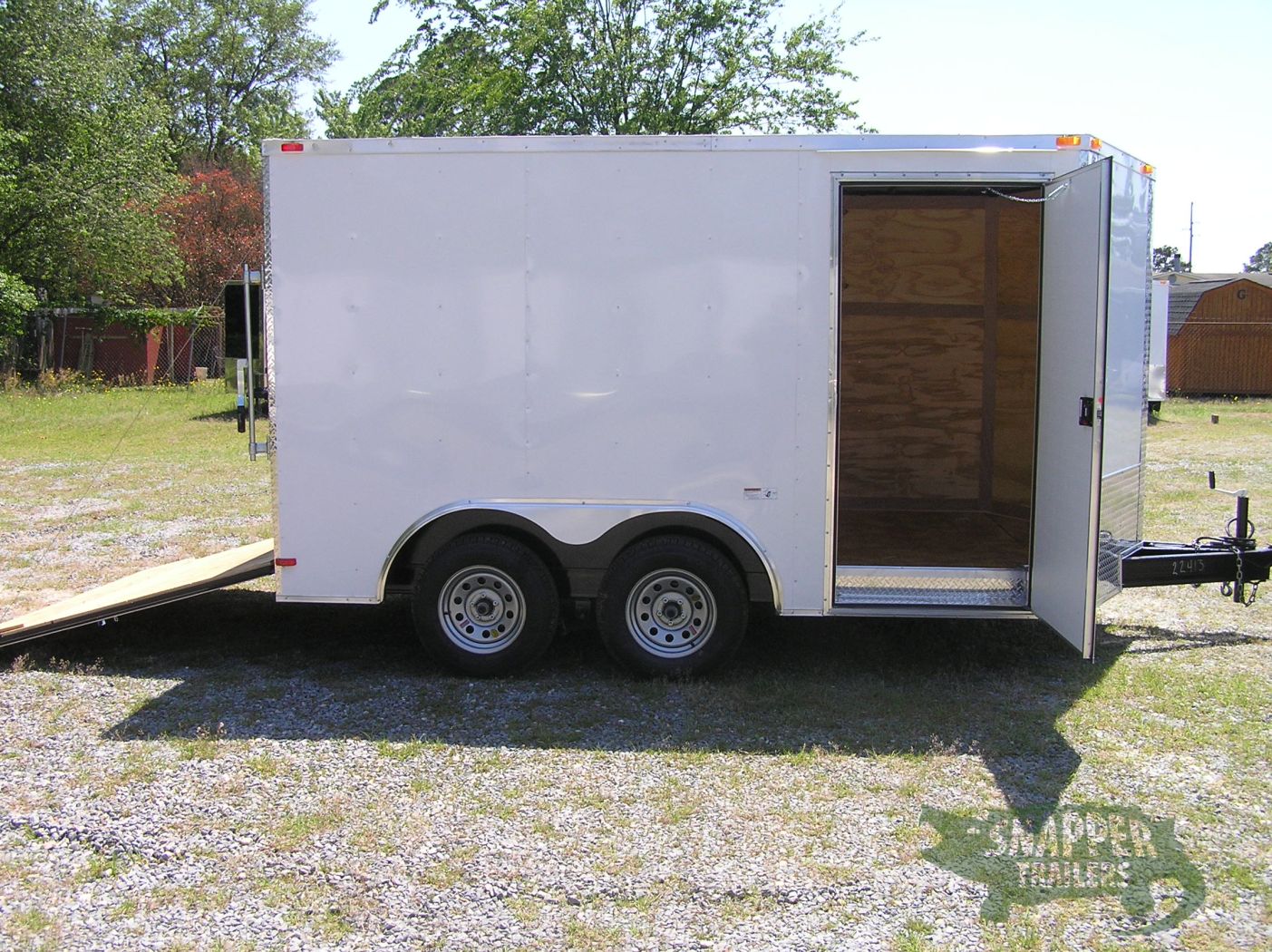 South Georgia Cargo 8.5x12 TA Trailer - White, Ramp, Side Door - Image 10
