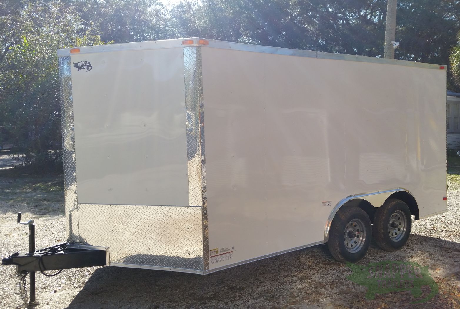 South Georgia Cargo 8.5x14 TA Trailer - White, Ramp, Side Door - Image 2
