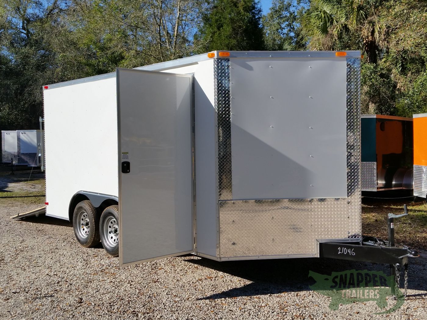 South Georgia Cargo 8.5x14 TA Trailer - White, Ramp, Side Door - Image 12