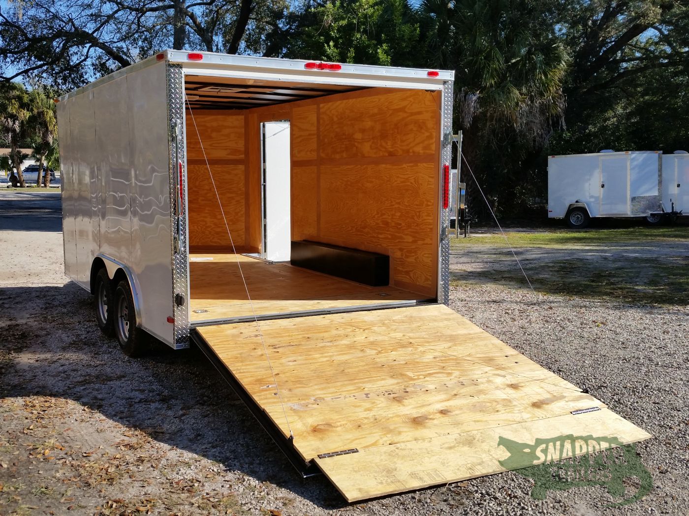South Georgia Cargo 8.5x14 TA Trailer - White, Ramp, Side Door - Image 4