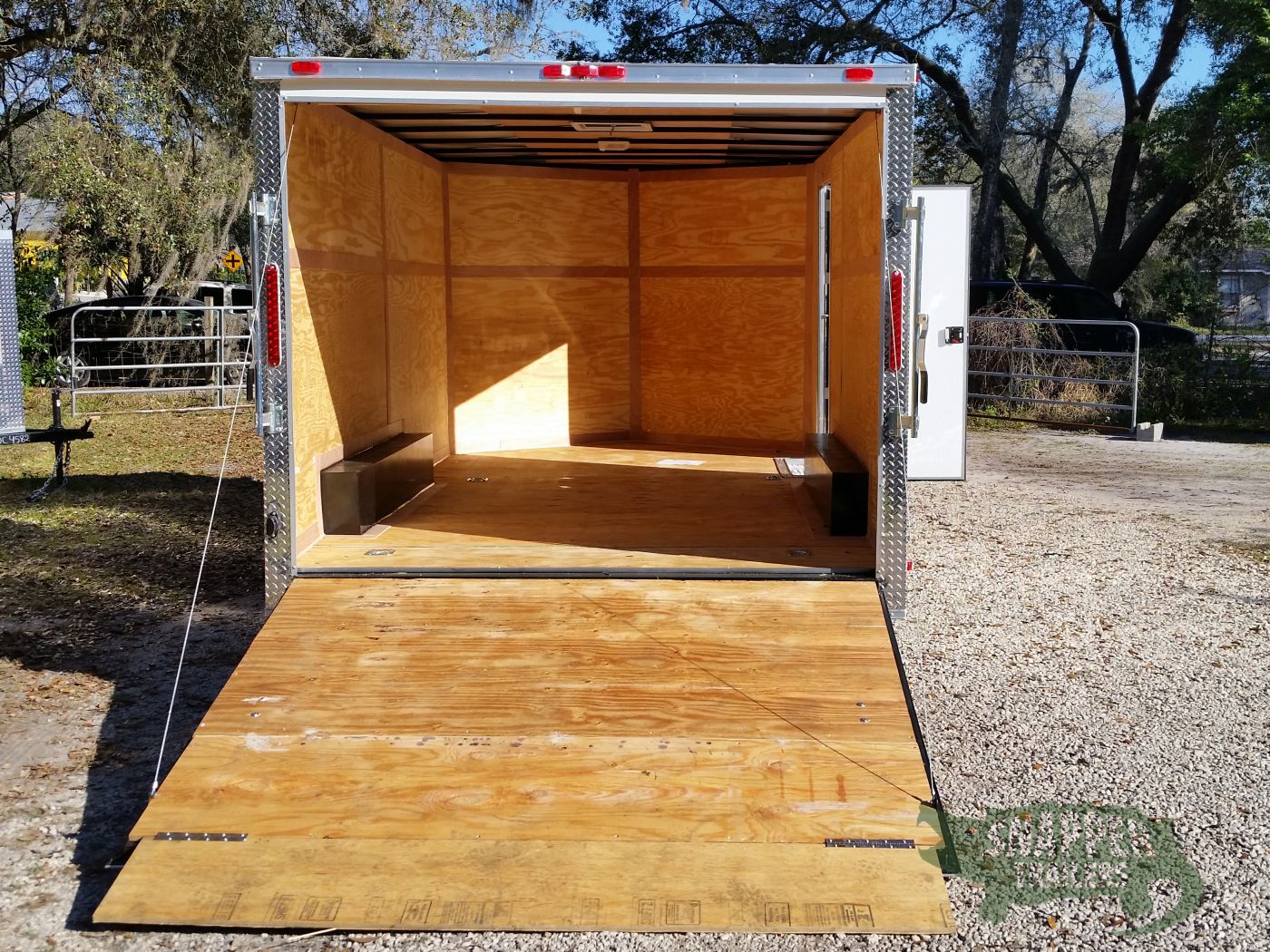 South Georgia Cargo 8.5x14 TA Trailer - White, Ramp, Side Door - Image 6