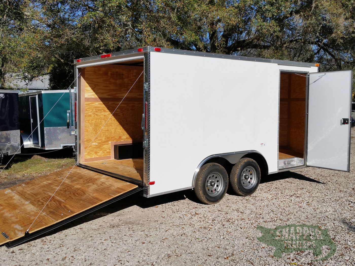 South Georgia Cargo 8.5x14 TA Trailer - White, Ramp, Side Door - Image 8