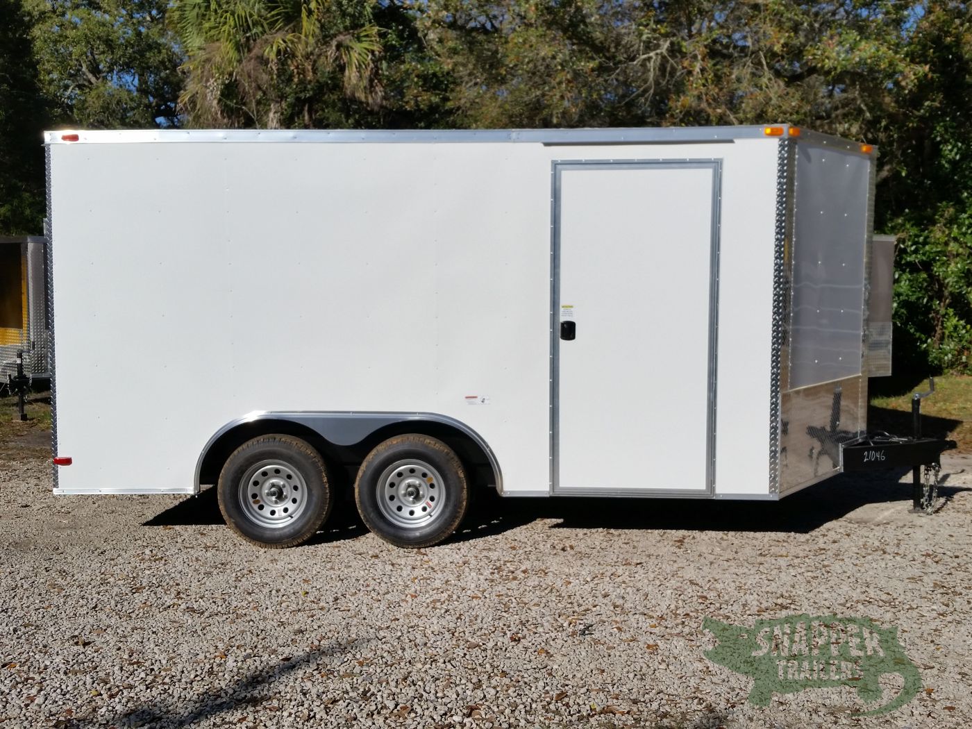 South Georgia Cargo 8.5x14 TA Trailer - White, Ramp, Side Door