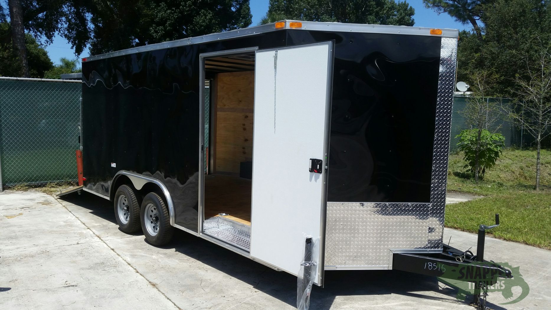 South Georgia Cargo 8.5x16 TA Trailer - Black, Ramp, Side Door - Image 12
