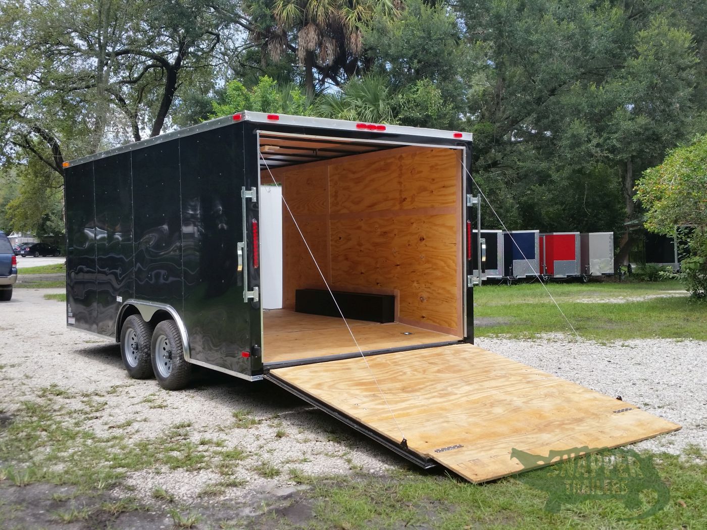 South Georgia Cargo 8.5x16 TA Trailer - Black, Ramp, Side Door - Image 4