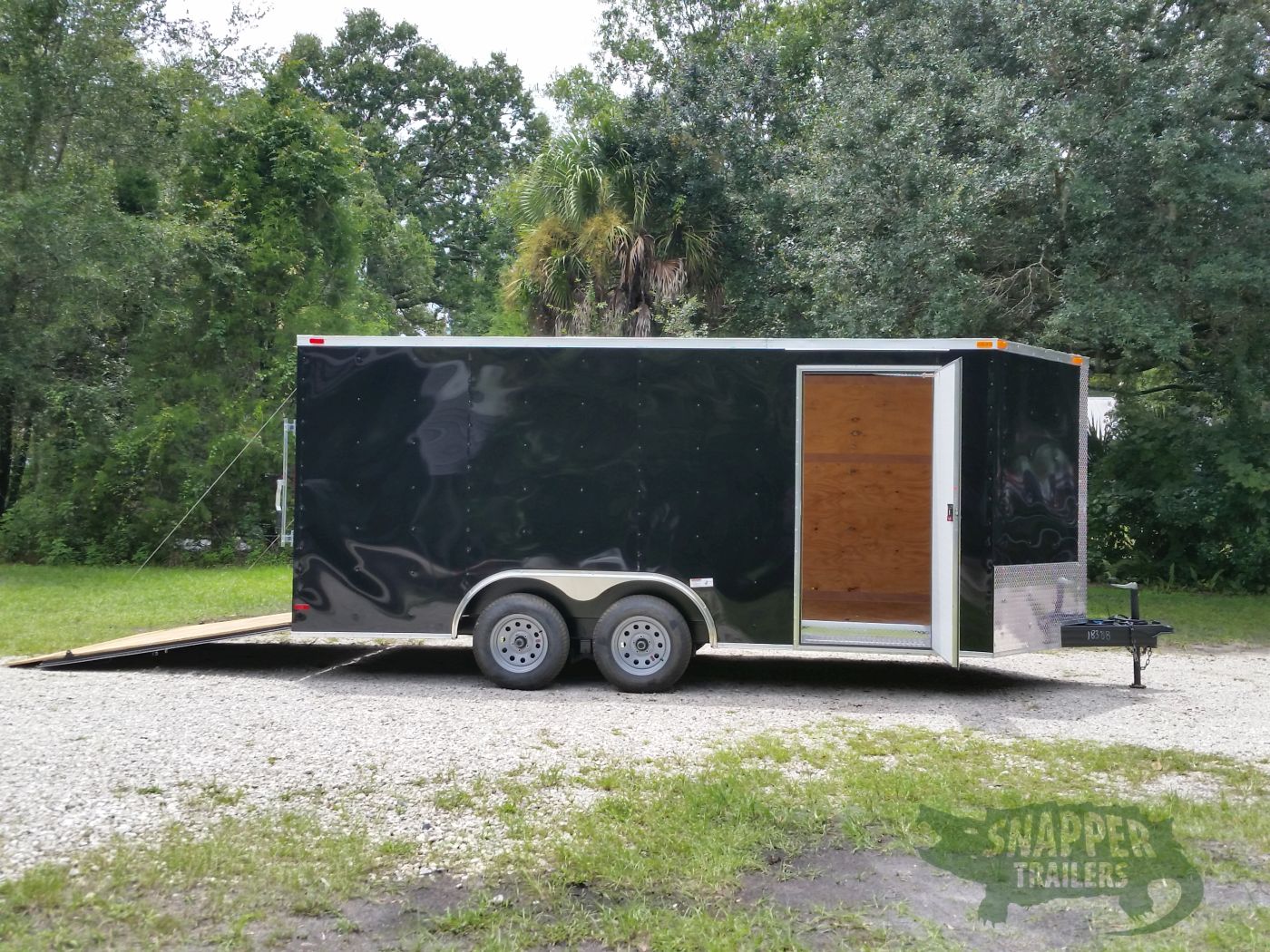 South Georgia Cargo 8.5x16 TA Trailer - Black, Ramp, Side Door - Image 10