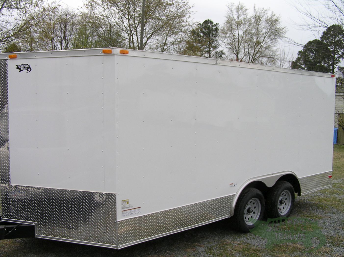 South Georgia Cargo 8.5x16 TA Trailer - White, Ramp, Side Door, ATP Trim - Image 2