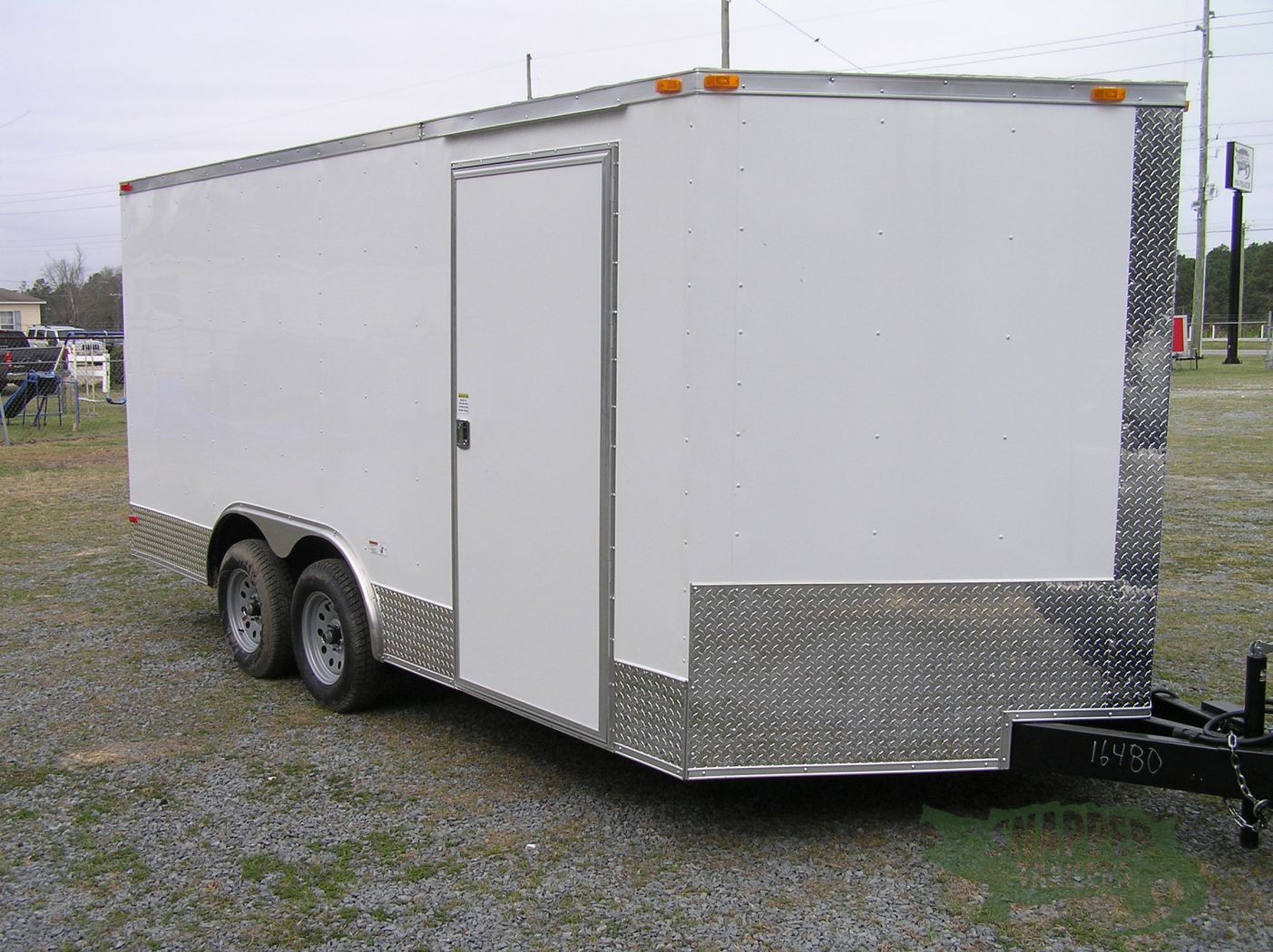 South Georgia Cargo 8.5x16 TA Trailer - White, Ramp, Side Door, ATP Trim - Image 12