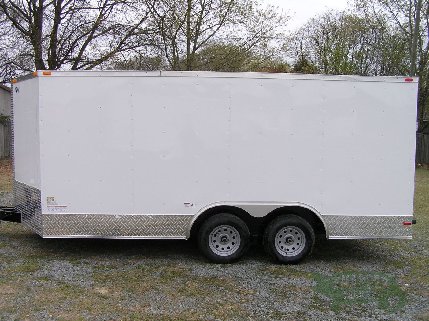 South Georgia Cargo 8.5x16 TA Trailer - White, Ramp, Side Door, ATP Trim - Image 3