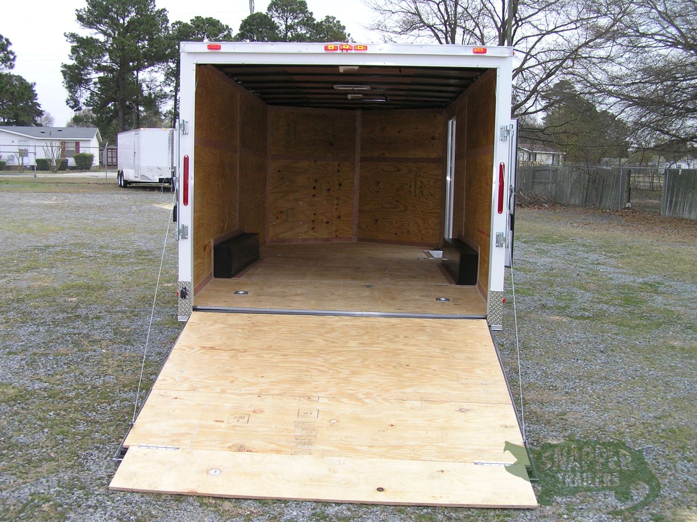 South Georgia Cargo 8.5x16 TA Trailer - White, Ramp, Side Door, ATP Trim - Image 6