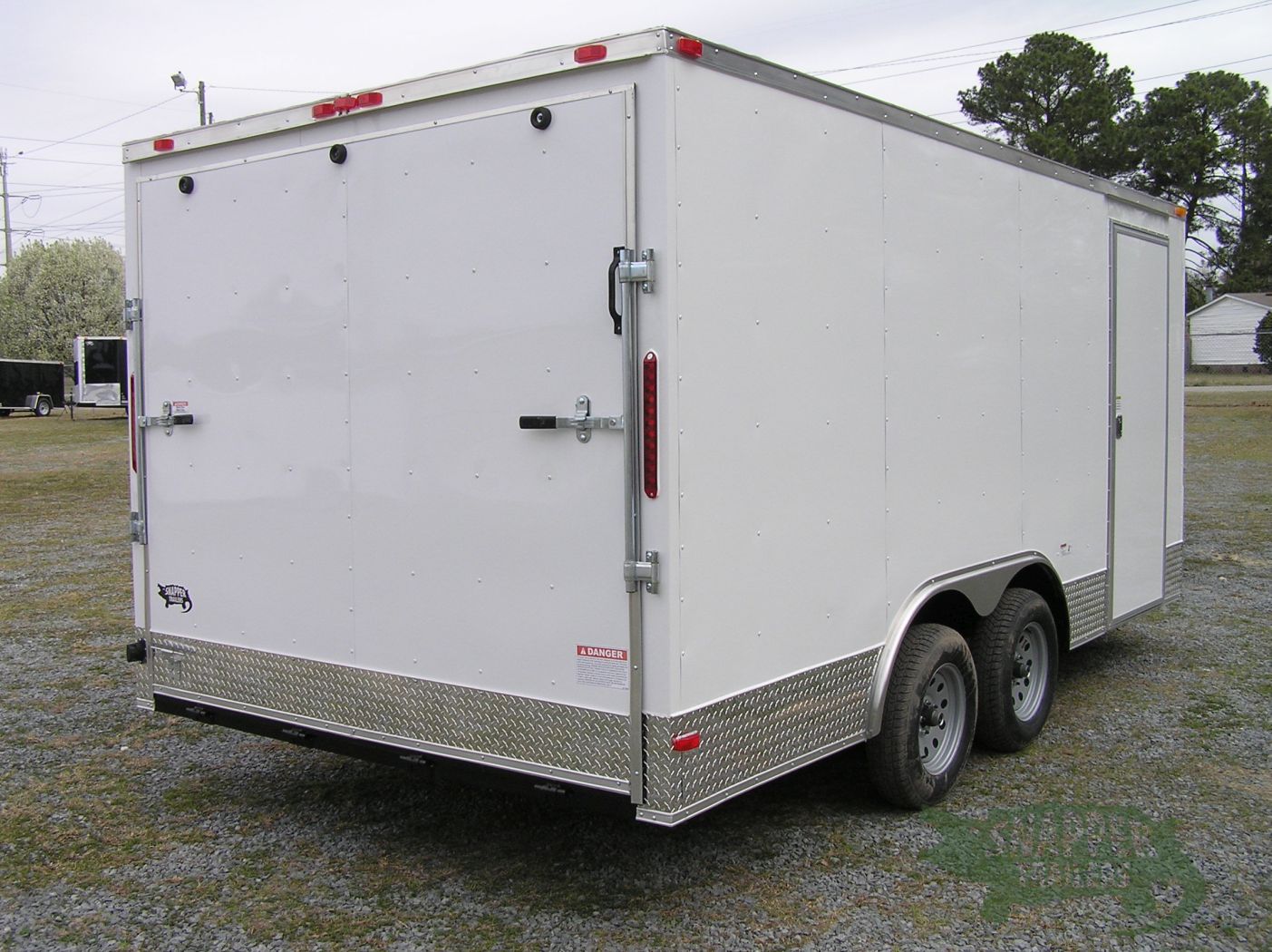 South Georgia Cargo 8.5x16 TA Trailer - White, Ramp, Side Door, ATP Trim - Image 9