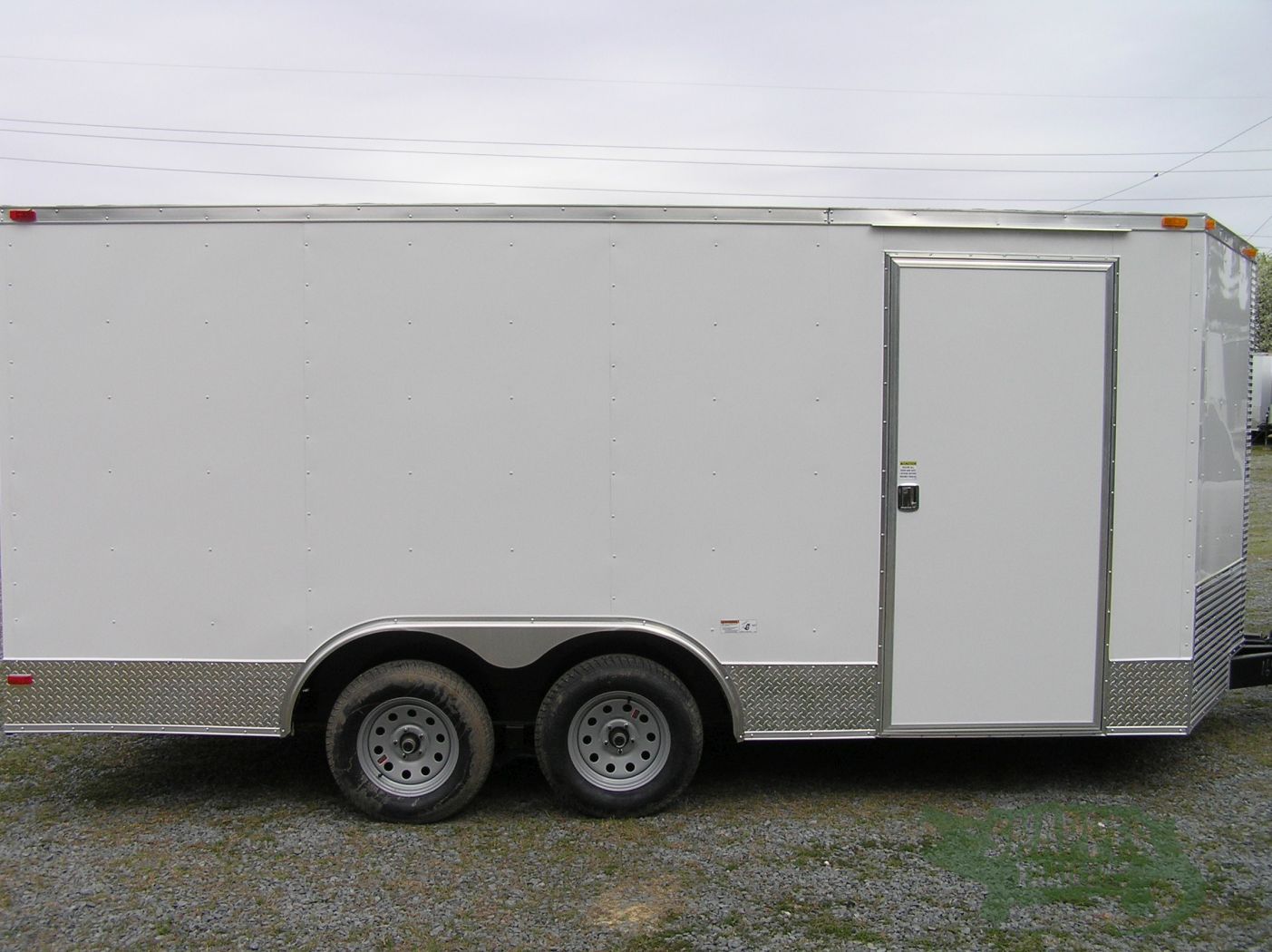 South Georgia Cargo 8.5x16 TA Trailer - White, Ramp, Side Door, ATP Trim