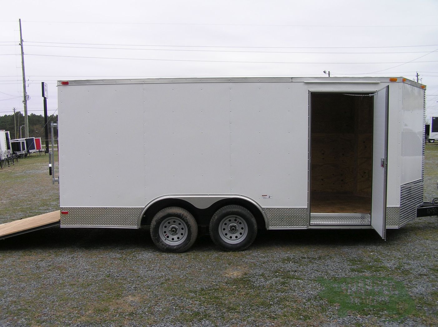 South Georgia Cargo 8.5x16 TA Trailer - White, Ramp, Side Door, ATP Trim - Image 10