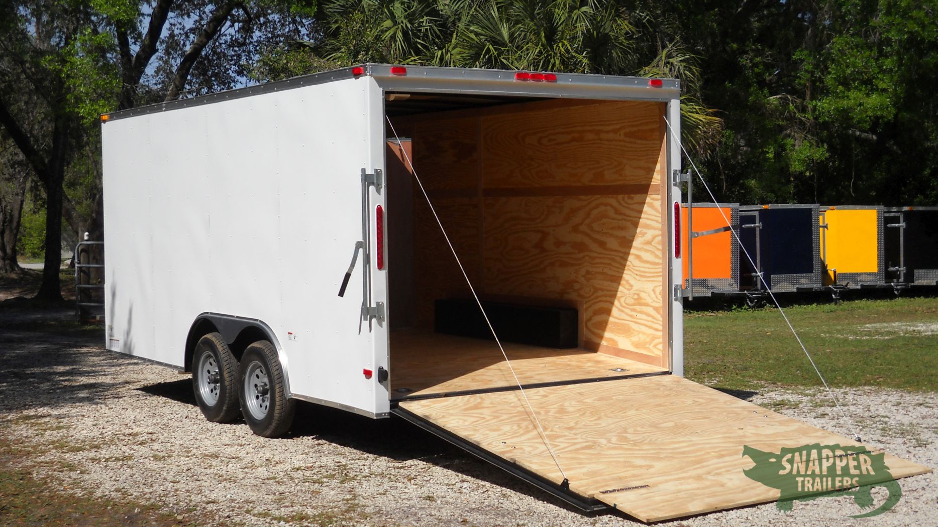 South Georgia Cargo 8.5x16 TA Trailer - White, Ramp, Side Door - Image 4