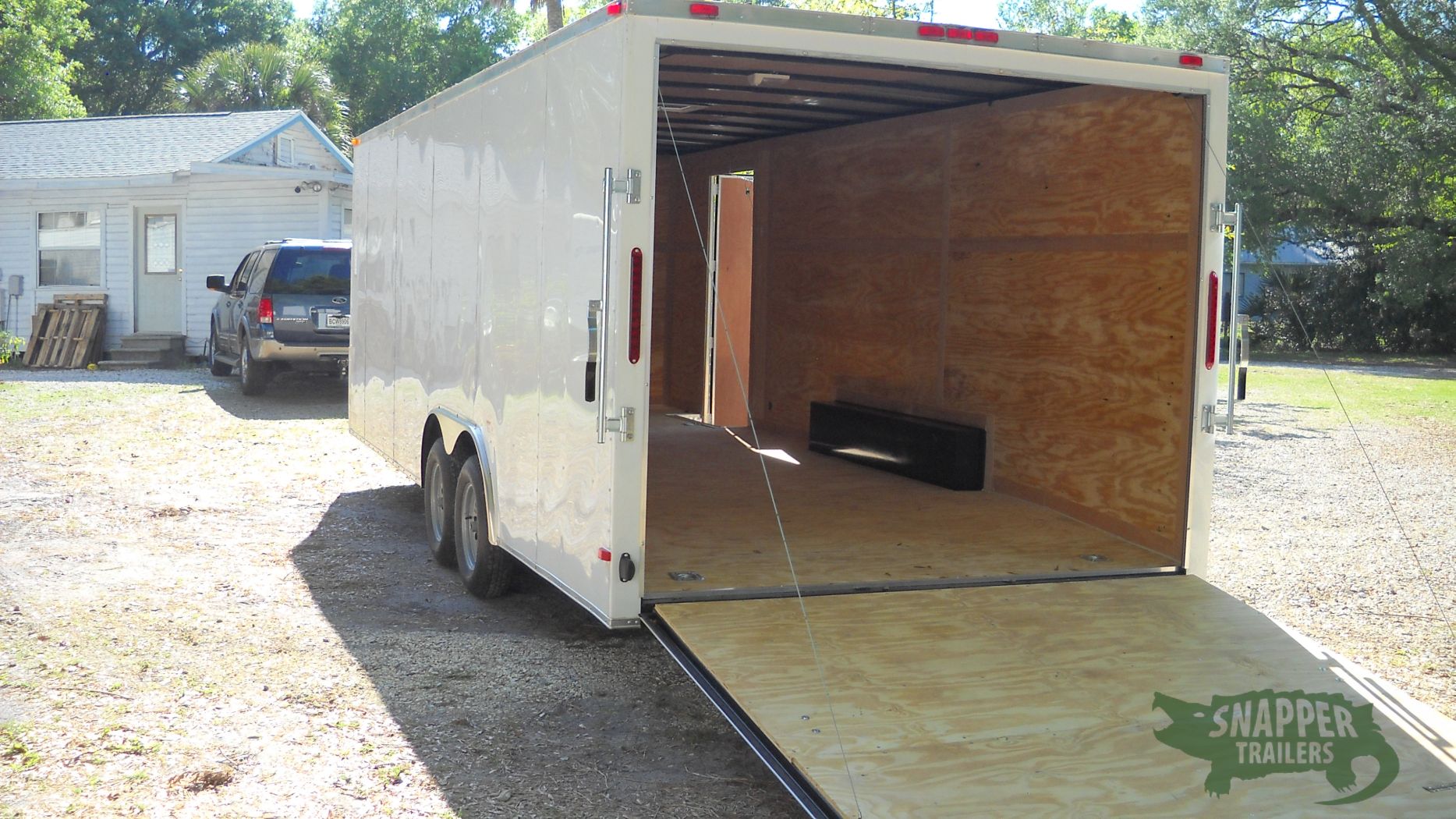 South Georgia Cargo 8.5x22 TA Trailer - White, Ramp, Side Door - Image 4