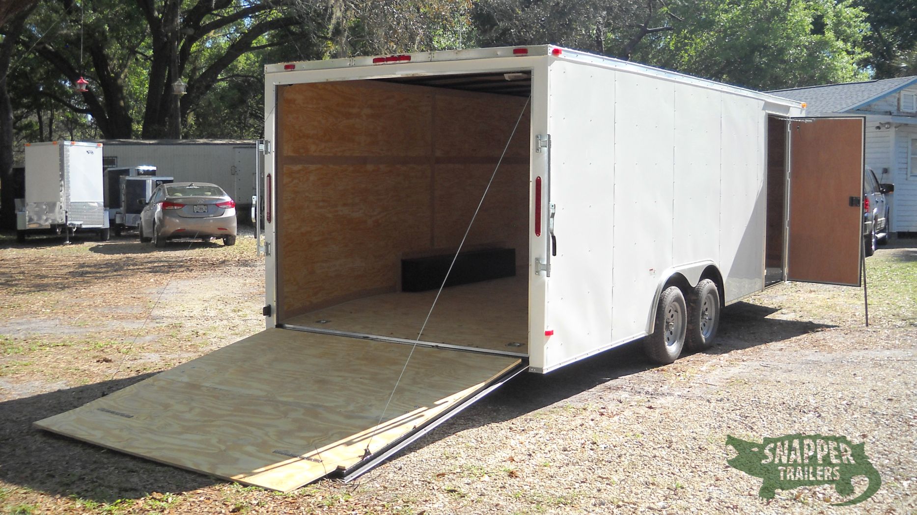 South Georgia Cargo 8.5x22 TA Trailer - White, Ramp, Side Door - Image 8