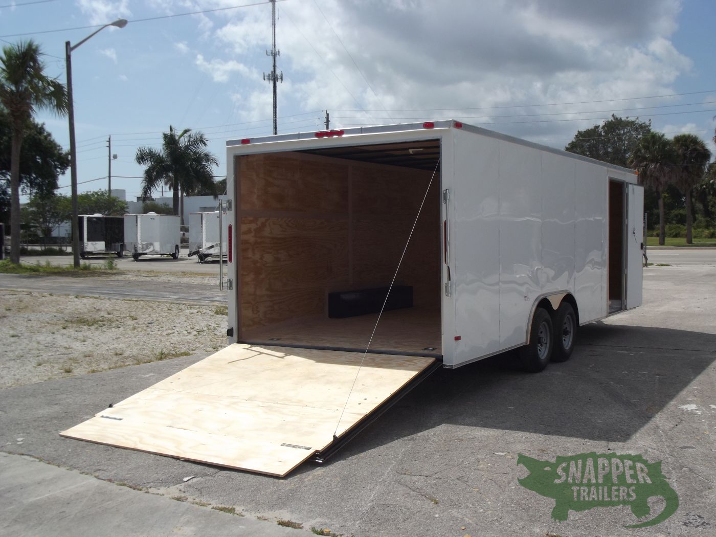 South Georgia Cargo 8.5x22 TA Trailer - White, Ramp, Side Door, 5K Axles - Image 8