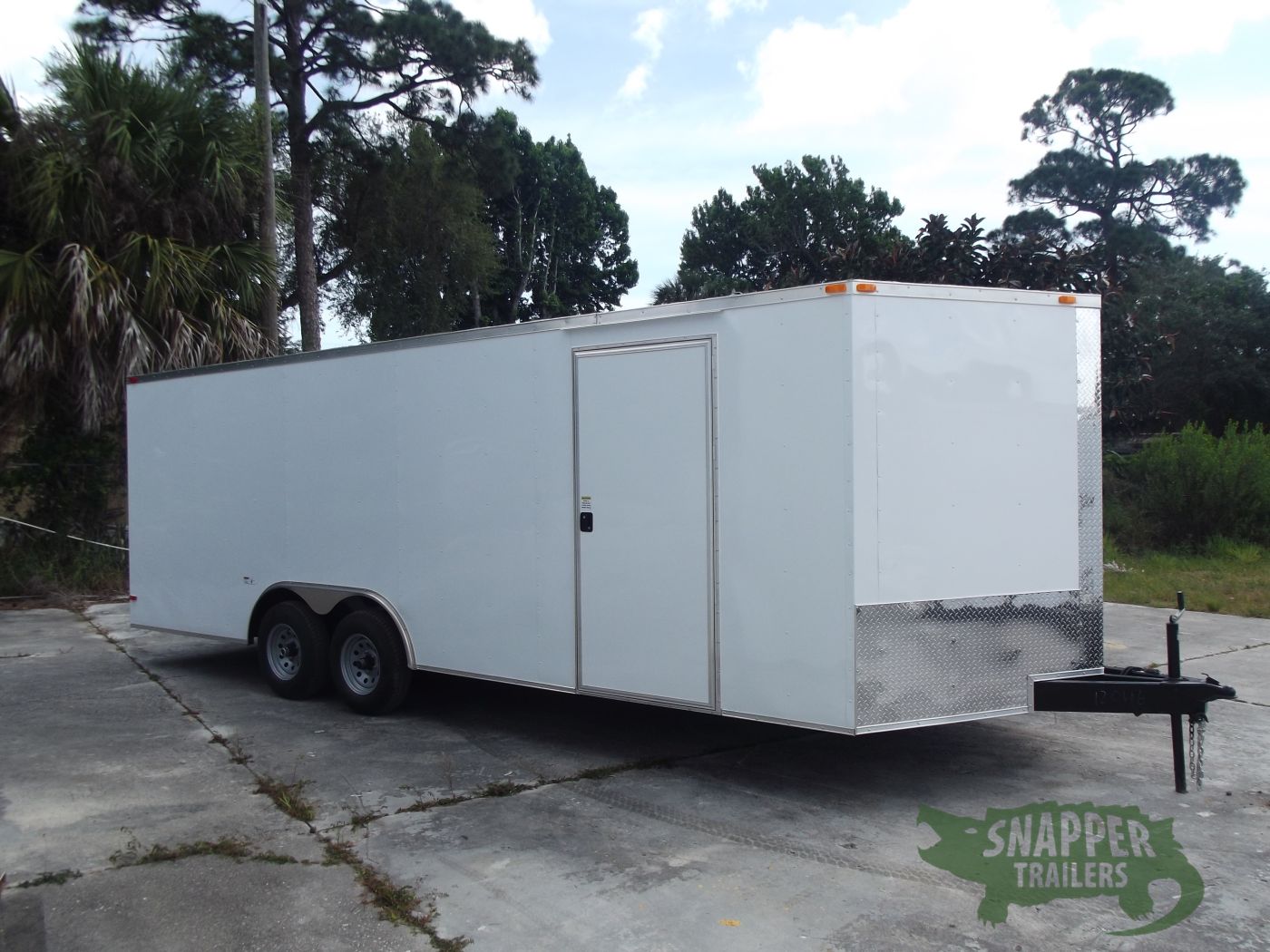 South Georgia Cargo 8.5x22 TA Trailer - White, Ramp, Side Door, 5K Axles