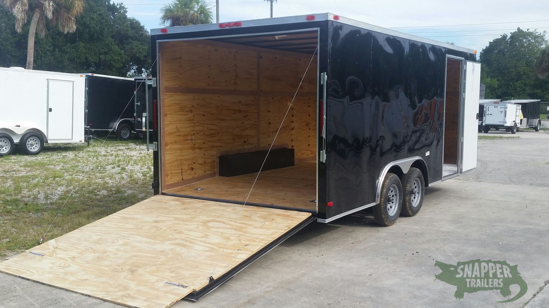 South Georgia Cargo 8.5x18 TA Trailer - Black, Ramp, Side Door - Image 8