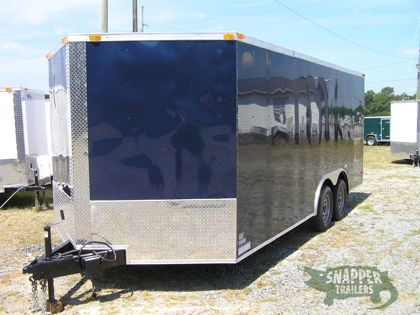 South Georgia Cargo 8.5x18 TA Trailer - Blue, Ramp, Side Door, Vinyl Interior - Image 2