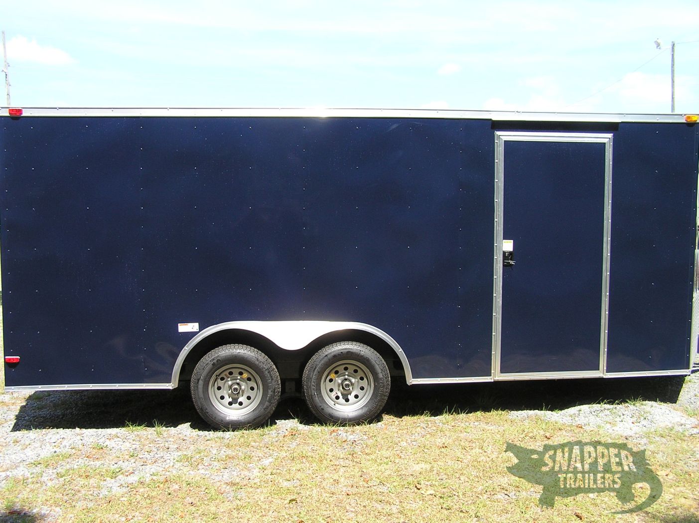 South Georgia Cargo 8.5x18 TA Trailer - Blue, Ramp, Side Door, Vinyl Interior