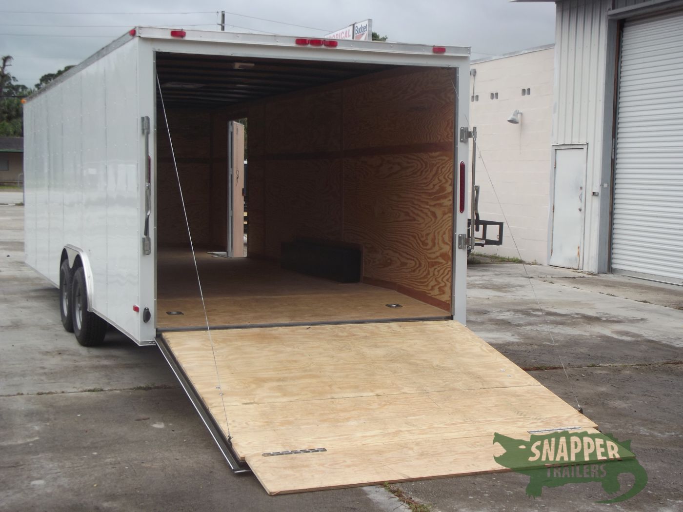 South Georgia Cargo 8.5x24 TA Trailer - White, Ramp, Side Door - Image 4