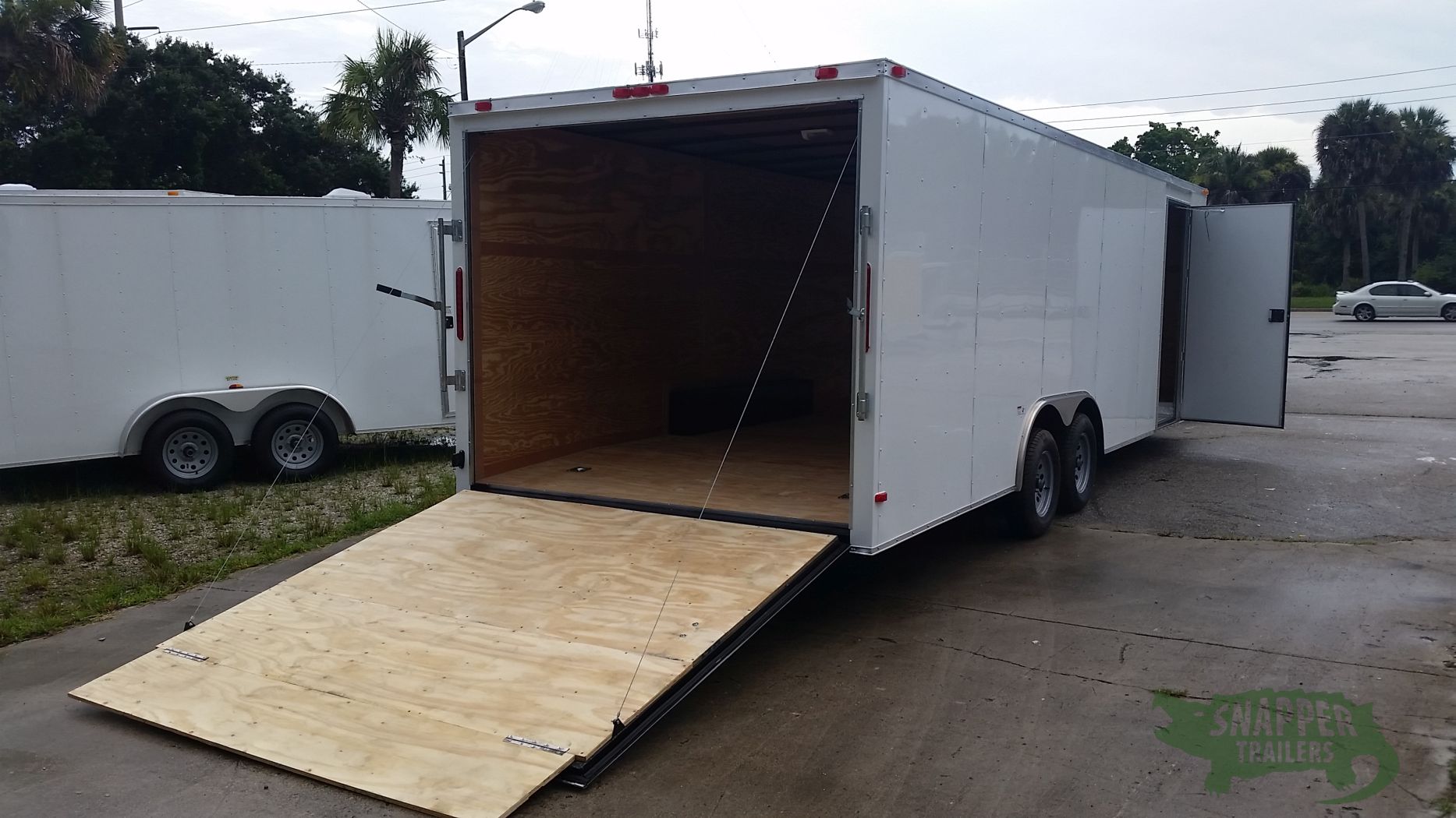 South Georgia Cargo 8.5x24 TA Trailer - White, Ramp, Side Door - Image 8