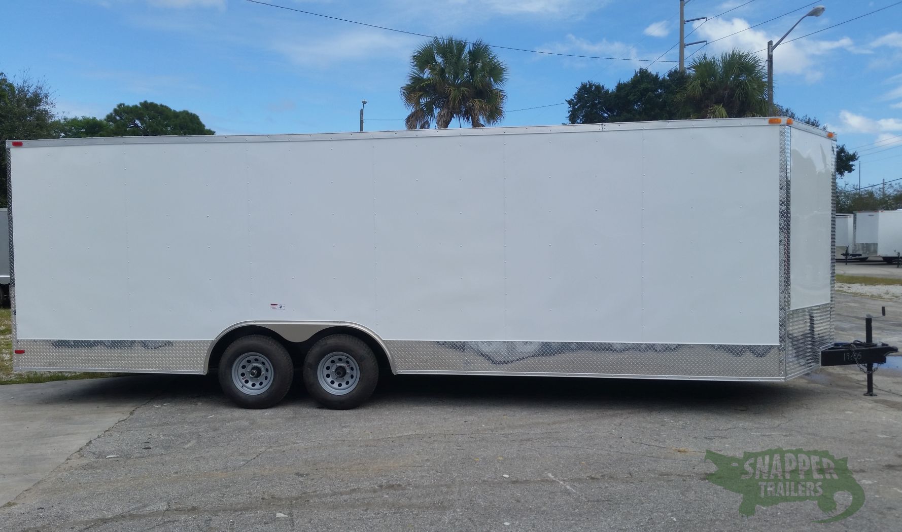South Georgia Cargo 8.5x24 TA Trailer - White, Ramp, Side Door, 5K Axles, Extra Height, Extra Roof Vent