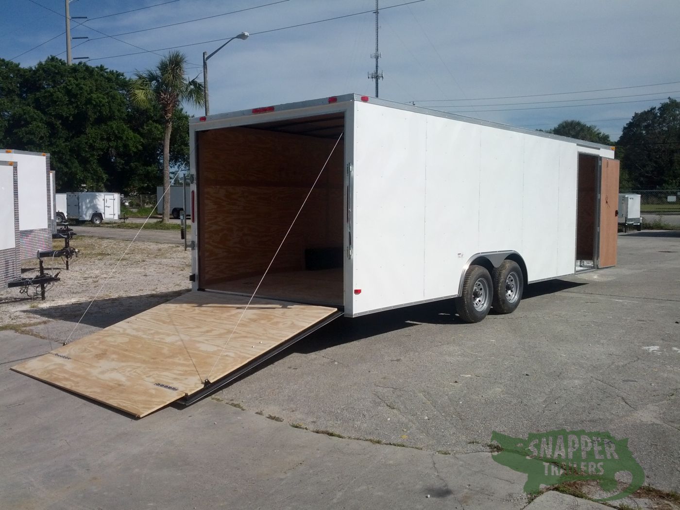 South Georgia Cargo 8.5x24 TA Trailer - White, Ramp, Side Door, 5K Axles - Image 8