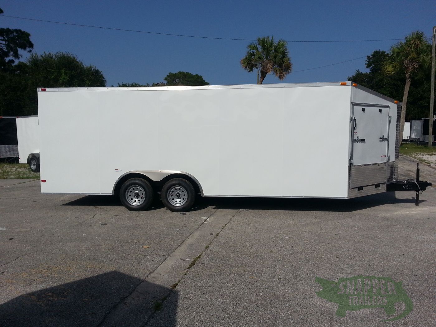 South Georgia Cargo 8.5x20 TA Trailer - White, Ramp, Ramp in Slanted V-Nose, Screwless, LED, D-Rings - Image 12