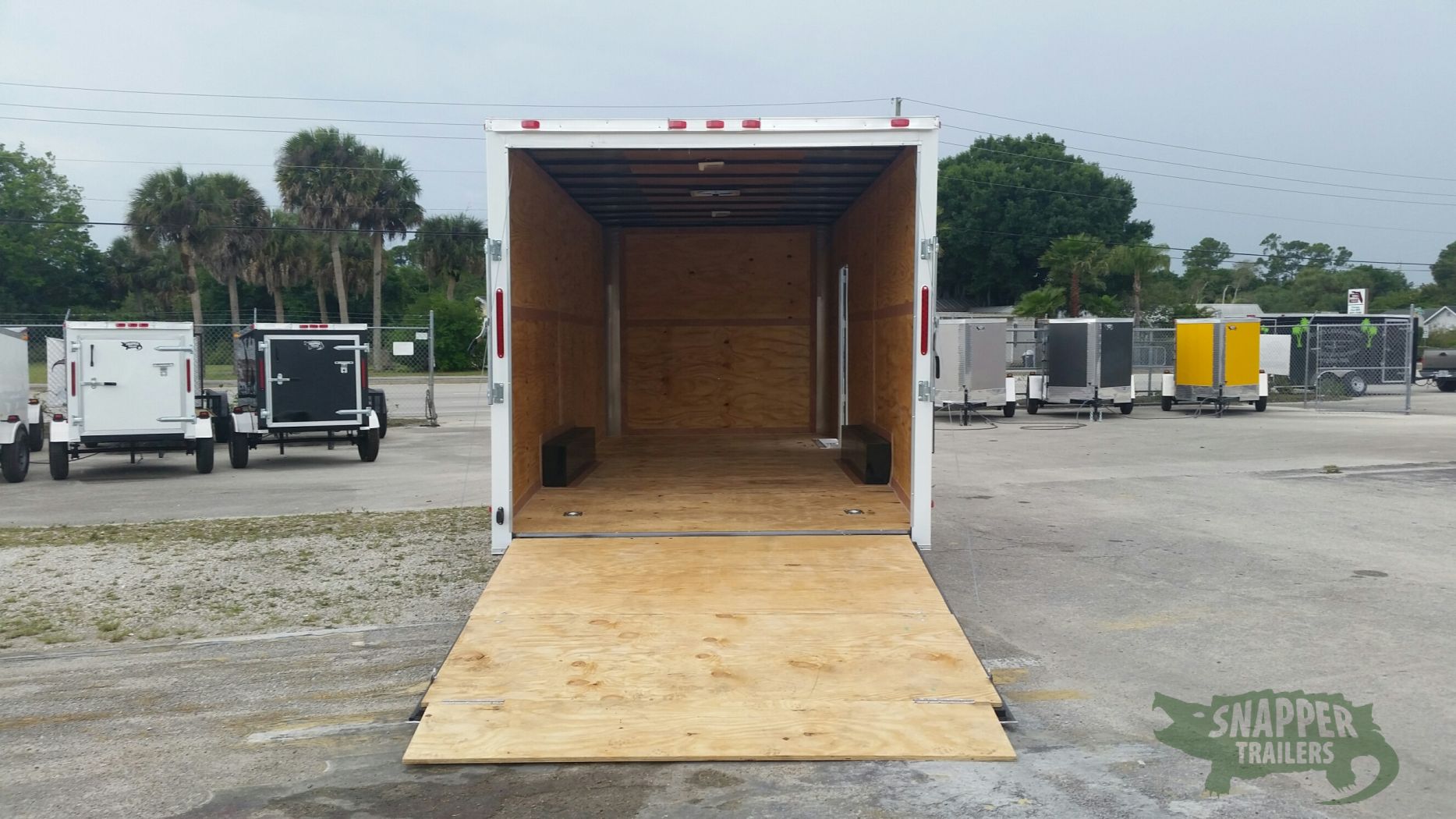 South Georgia Cargo Custom 8.5x20 TA Trailer - White, Ramp, Side Door, Extra Height, Flat Front - Image 6