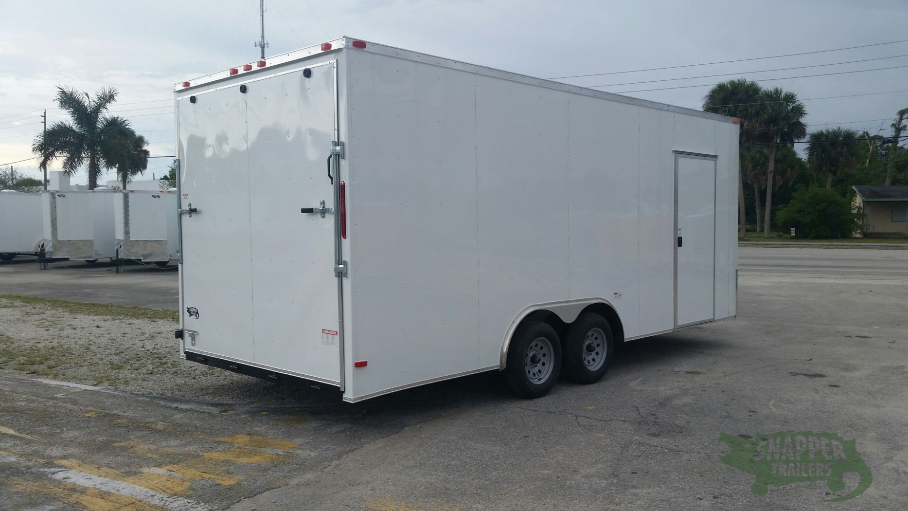 South Georgia Cargo Custom 8.5x20 TA Trailer - White, Ramp, Side Door, Extra Height, Flat Front - Image 9