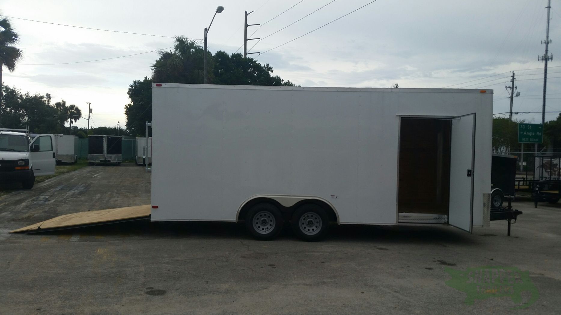 South Georgia Cargo Custom 8.5x20 TA Trailer - White, Ramp, Side Door, Extra Height, Flat Front - Image 10