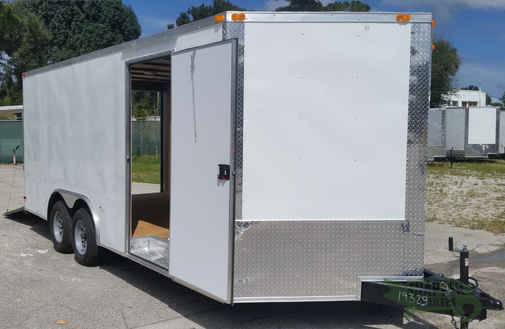 South Georgia Cargo 8.5x20 TA Trailer - White, Ramp, Side Door - Image 12