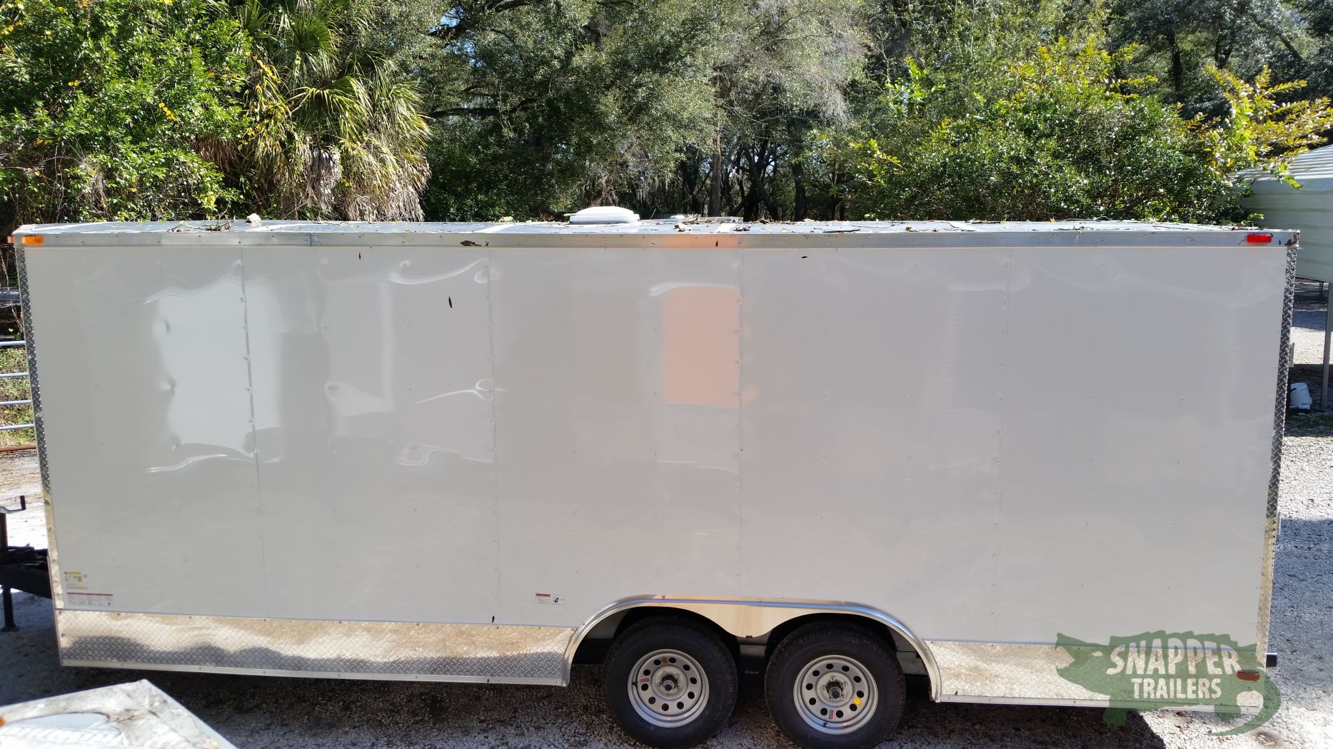 South Georgia Cargo 8.5x20 TA Trailer - White, Ramp, Side Door, Extra Height, ATP Wrap - Image 3