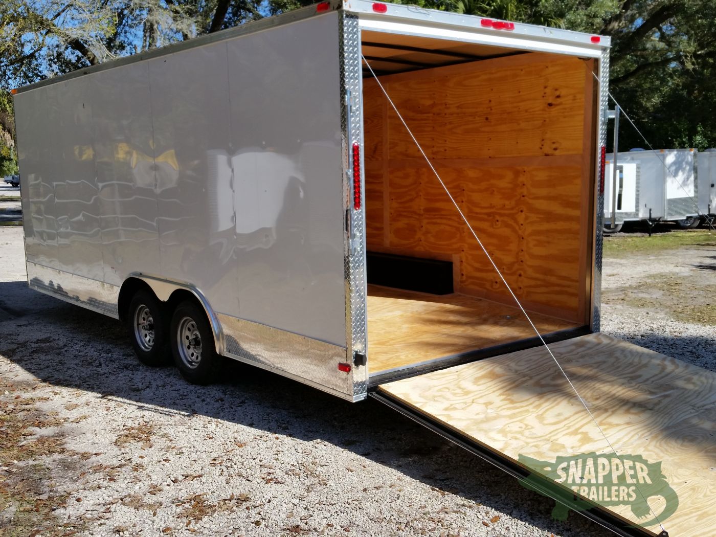 South Georgia Cargo 8.5x20 TA Trailer - White, Ramp, Side Door, Extra Height, ATP Wrap - Image 4
