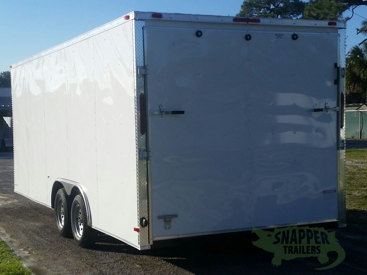 South Georgia Cargo 8.5x20 TA Trailer - White, Ramp, Side Door, Extra Height - Image 5