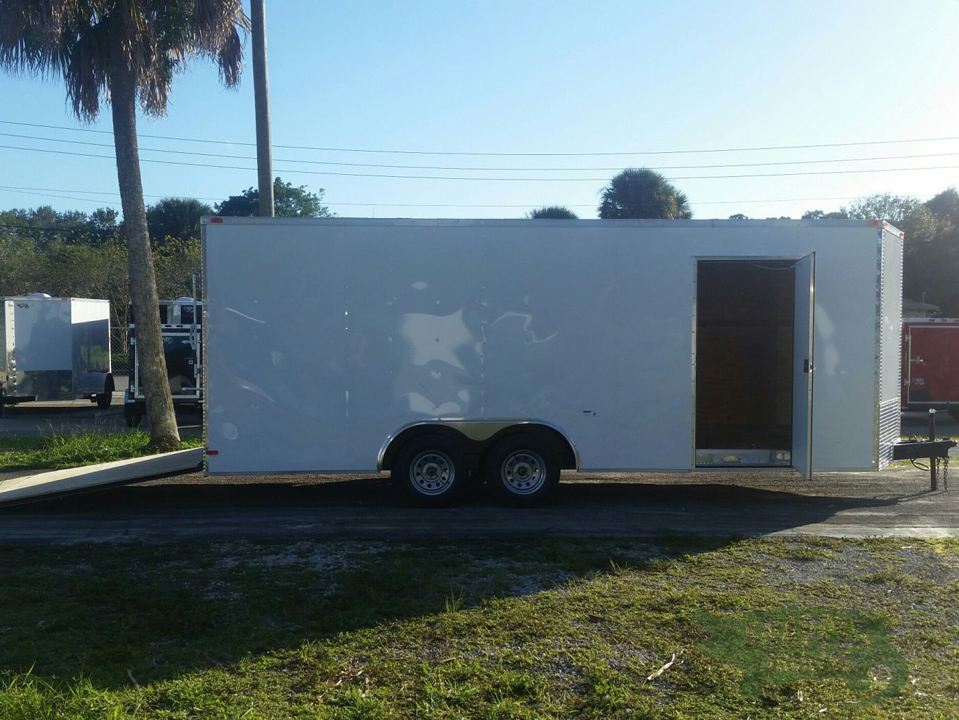 South Georgia Cargo 8.5x20 TA Trailer - White, Ramp, Side Door, Extra Height - Image 10
