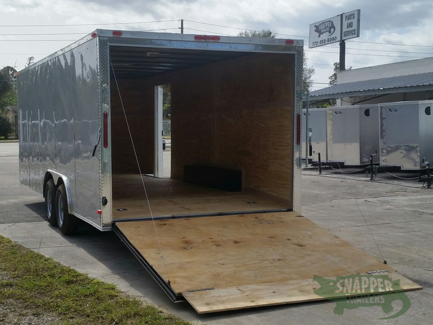 South Georgia Cargo 8.5x20 TA Trailer - Silver Frost, Ramp, Side Door, 5K Axles - Image 4