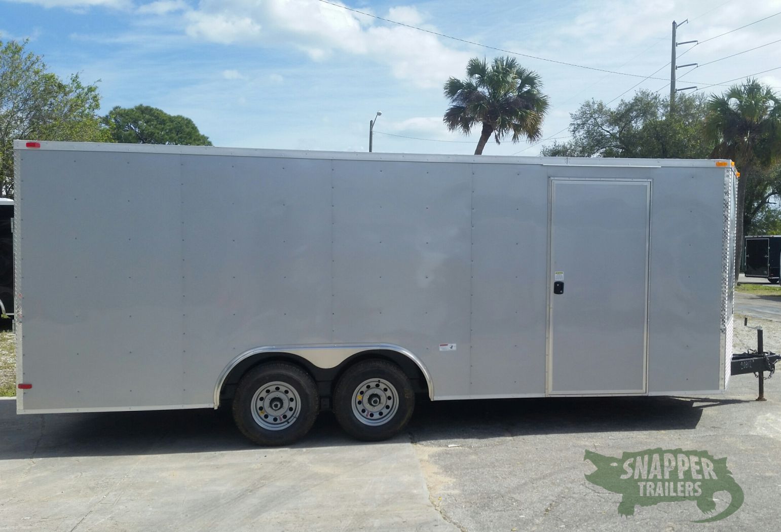 South Georgia Cargo 8.5x20 TA Trailer - Silver Frost, Ramp, Side Door, 5K Axles