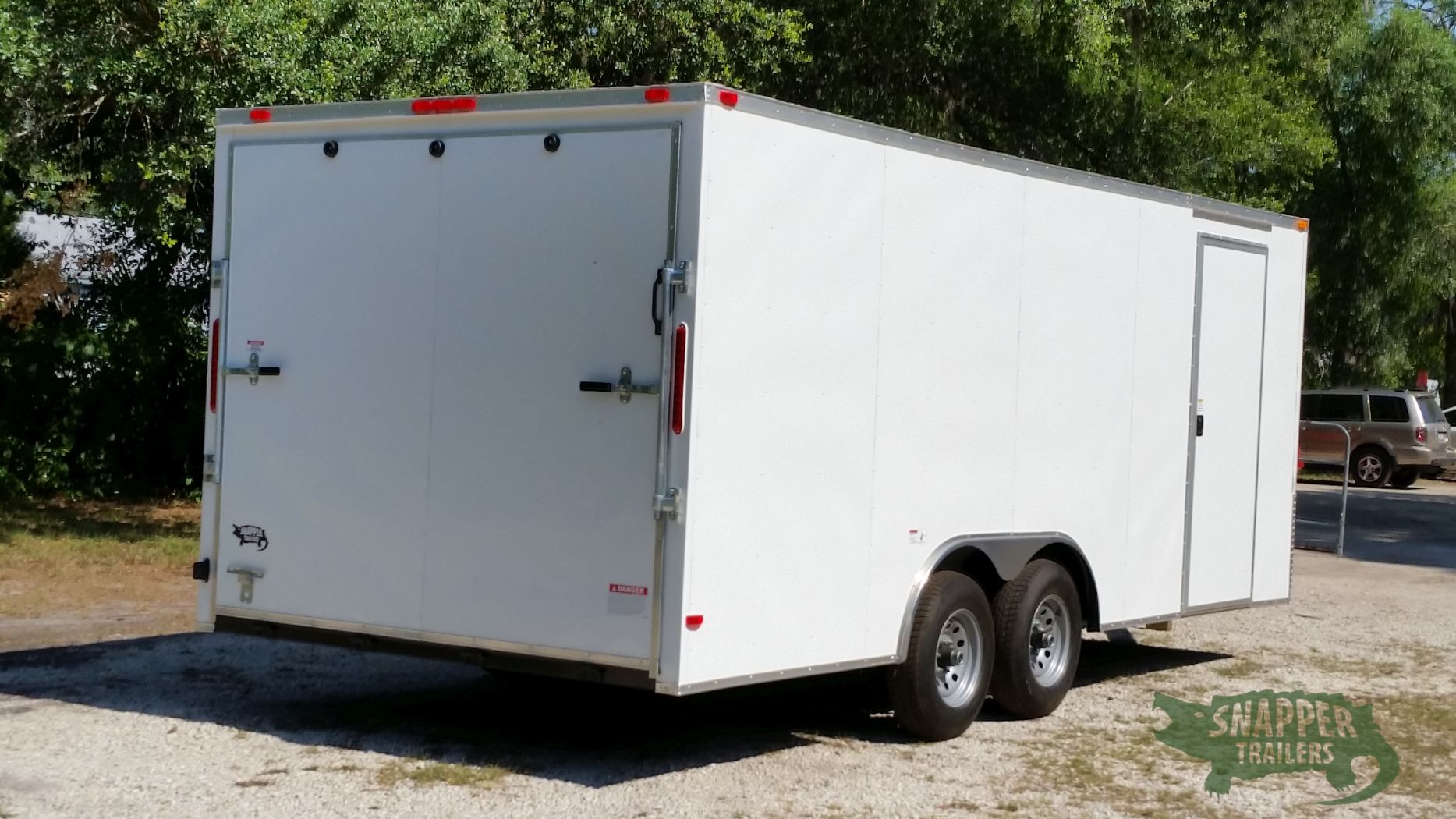 South Georgia Cargo 8.5x20 TA Trailer - White, Ramp, Side Door, 5K Axles, Flat Front - Image 9