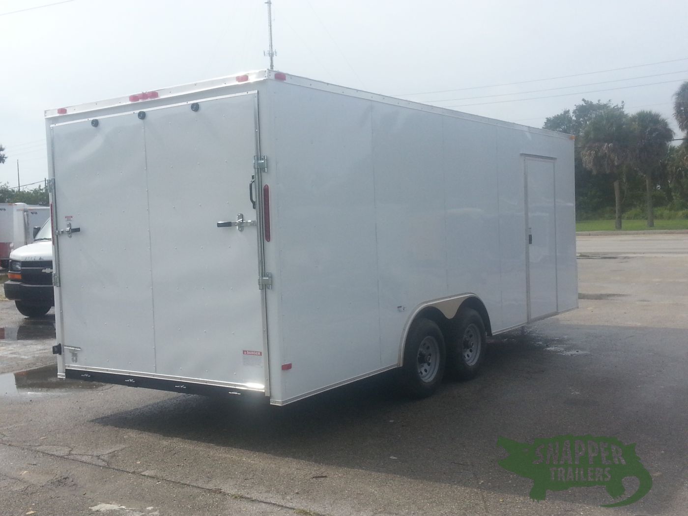 South Georgia Cargo 8.5x20 TA Trailer - White, Ramp, Side Door, 5K Axles, Extra Height - Image 9