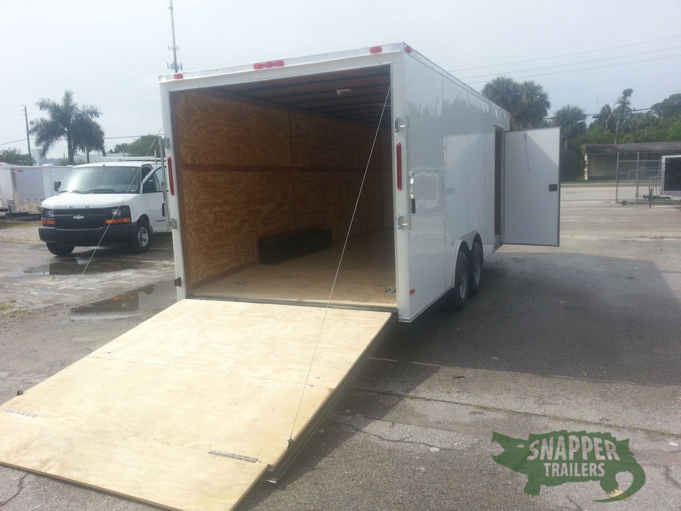South Georgia Cargo 8.5x20 TA Trailer - White, Ramp, Side Door, 5K Axles, Extra Height - Image 8