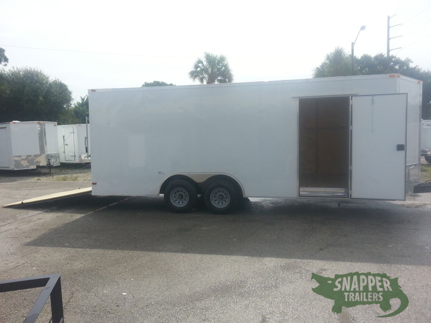 South Georgia Cargo 8.5x20 TA Trailer - White, Ramp, Side Door, 5K Axles, Extra Height - Image 10