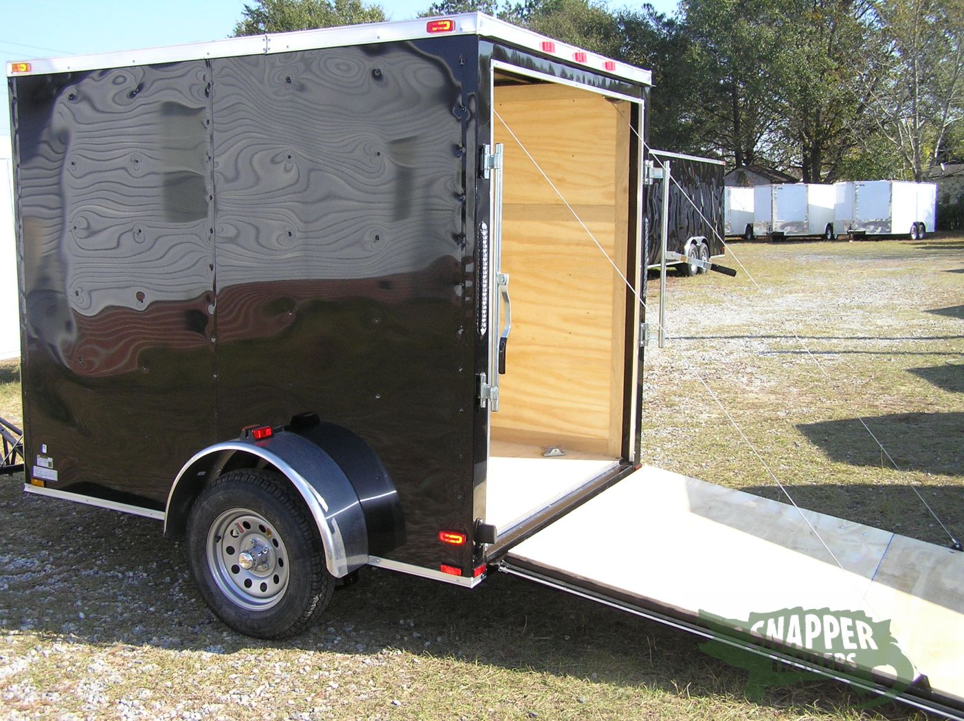 Quality Cargo 6x8 SA Trailer - Black, Ramp, Extra Height - Image 4