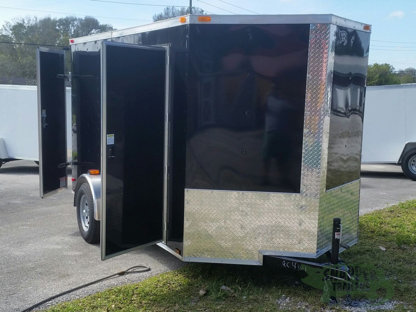 Quality Cargo 6x12 SA Trailer - Black, Double Doors, Side Door, Extra Height - Image 12
