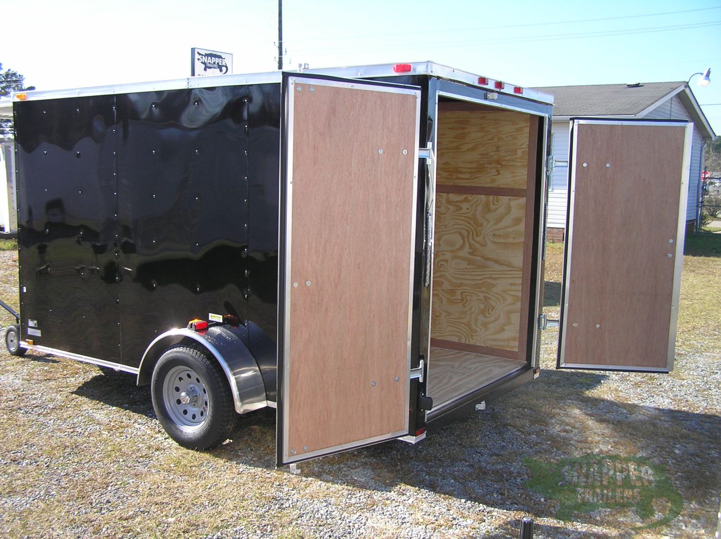Quality Cargo 6x12 SA Trailer - Black, Double Doors, Side Door, Extra Height - Image 4
