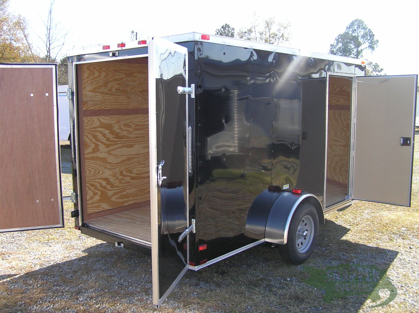 Quality Cargo 6x12 SA Trailer - Black, Double Doors, Side Door, Extra Height - Image 8
