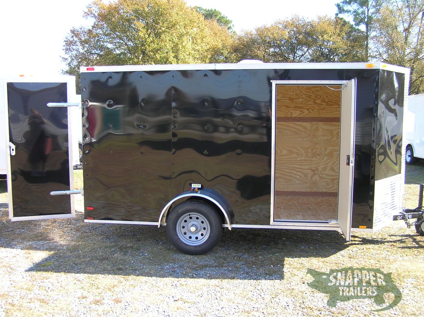 Quality Cargo 6x12 SA Trailer - Black, Double Doors, Side Door, Extra Height - Image 10