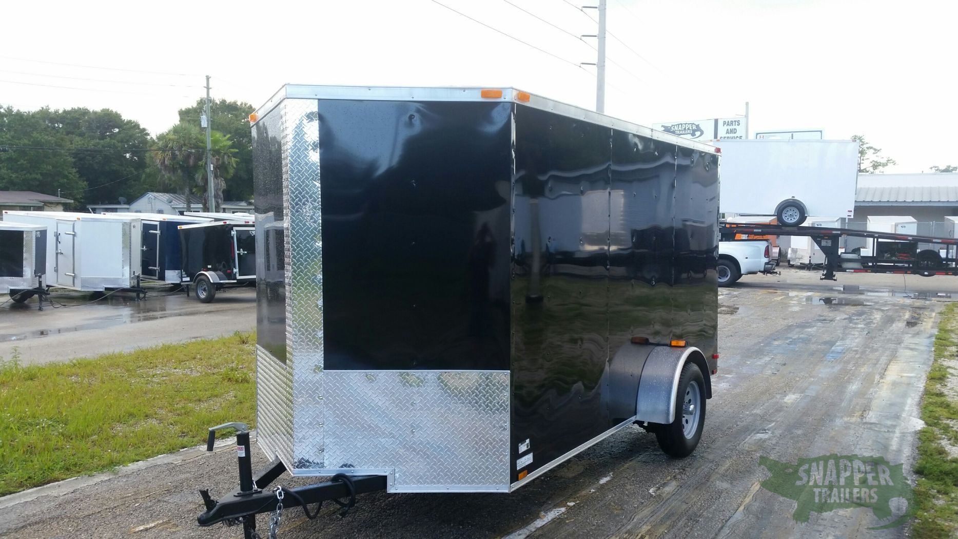 Quality Cargo 6x12 SA Trailer - Black, Ramp, Side Door, Extra Height - Image 2